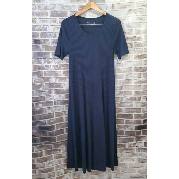 Soft Surrounding Dress PL Navy Blue Maxi Casual Coastal Minimalist - Picture 1 of 8